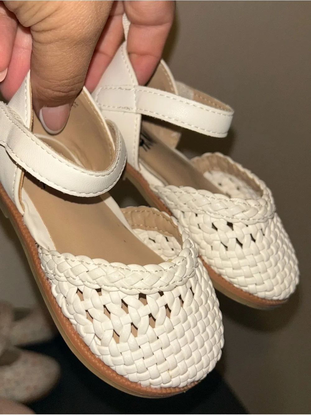 H&M Girls Pink, Floral, and White Mary Jane & Woven Dress Shoes Set of 3